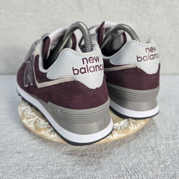 NEW BALANCE 574 RUNNING TRAINER SPORT SNEAKERS WOMEN SHOES BURGUNDY SIZE 7.5 - Picture 8 of 14